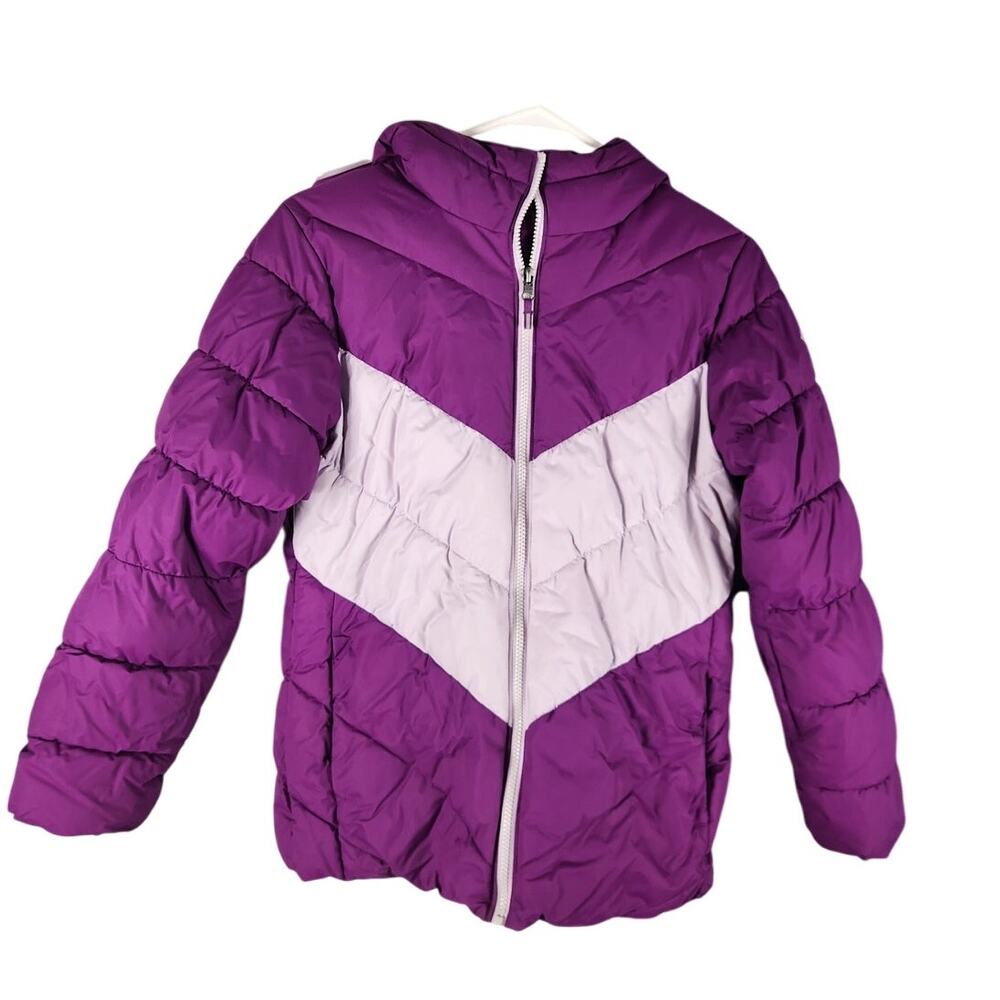 Columbia hooded puffer jacket girl's large